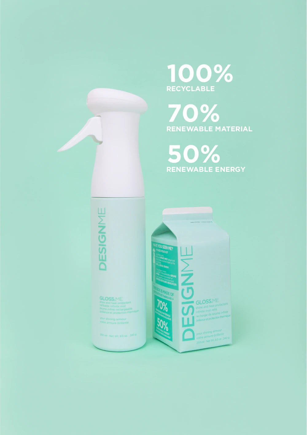 Gloss Me Shine and Heat Protectant