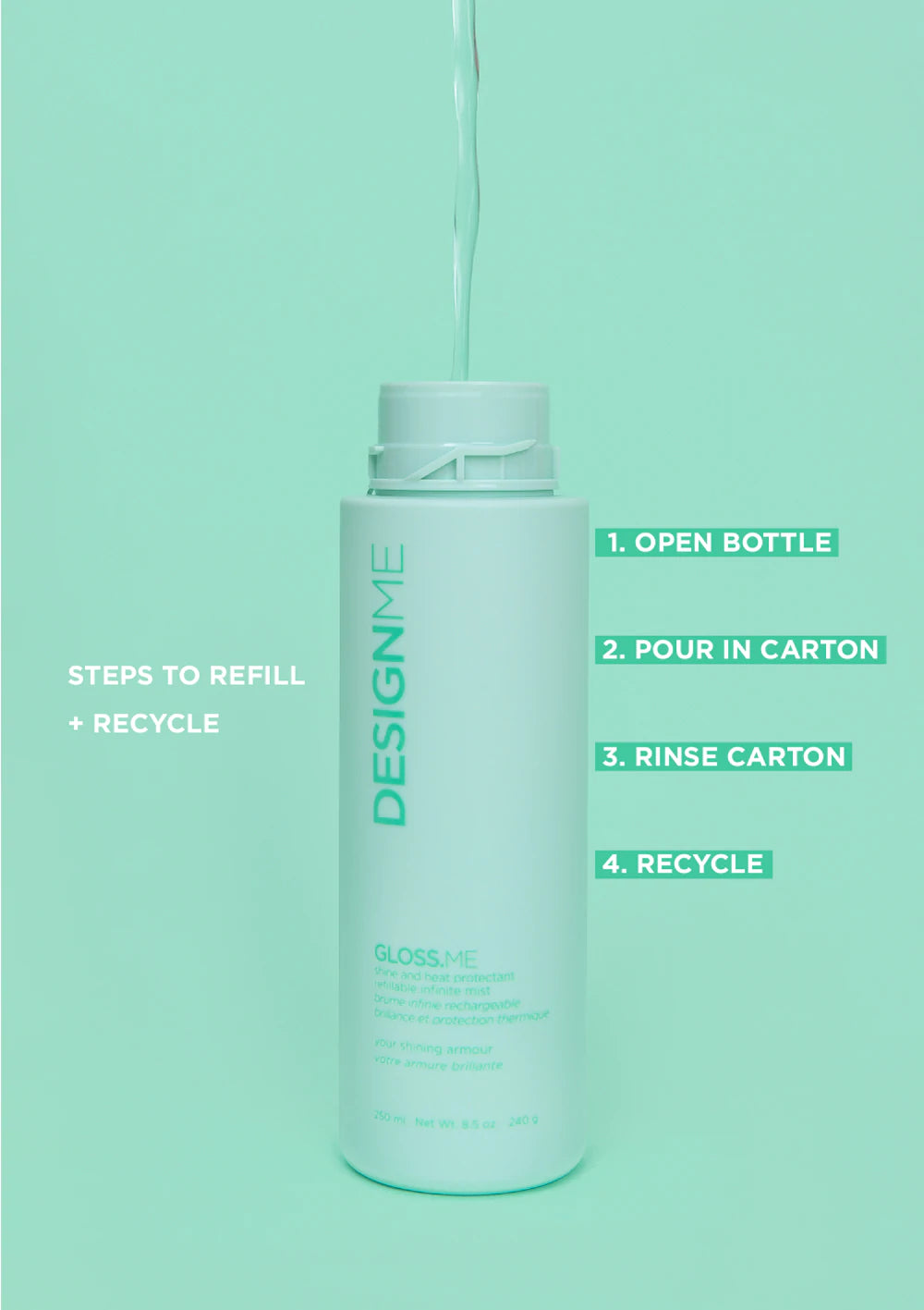 Gloss Me Shine and Heat Protectant